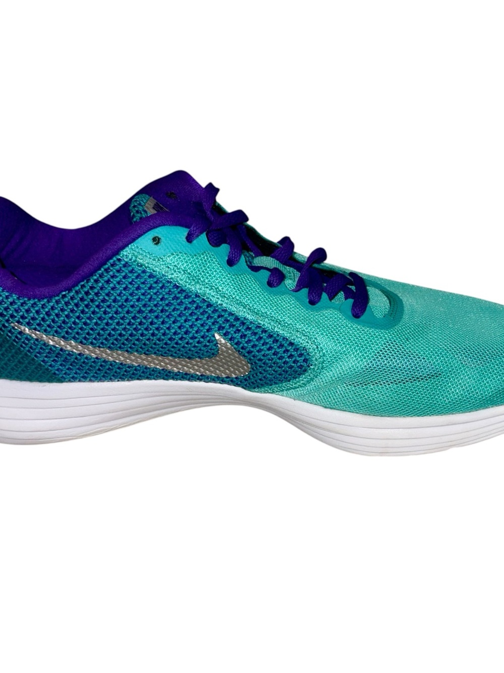 Nike Revolution 3 Women's Running Shoes | Hyper Violet Purple Teal - Picture 7 of 10